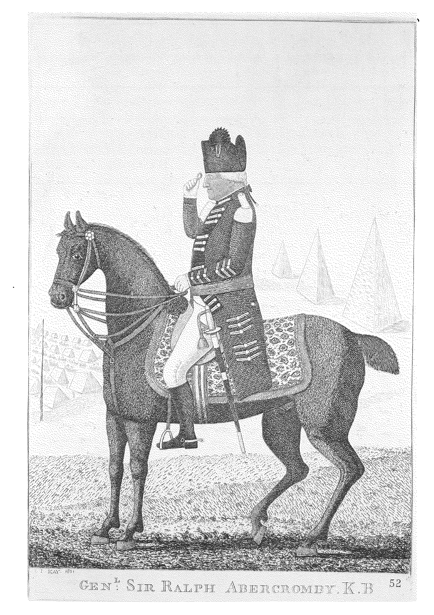 General Sir Ralph Abercromby, K.B., viewing the army, encamped on the plains of Egypt