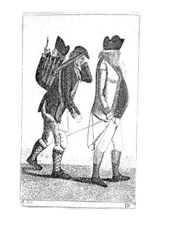 Captain Mingay, with a porter carrying George Cranstoun in his creel