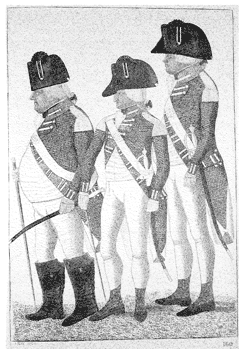 Three Officers of the Hopetoun Fencibles. Lord Napier, Major Pilmer, and Major Clarkson