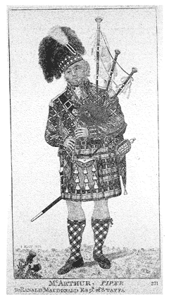 Archibald McArthur, piper to the late Sir Reginald Macdonald Stewart Seton, of Touch and Staffa, Bart.