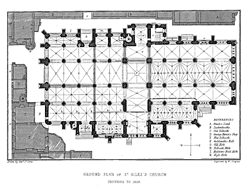 GROUND PLAN OF ST GILES'S CHURCH
PREVIOUS TO 1829