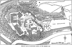 GROUND PLAN OF EDINBURGH CASTLE IN THE PRESENT DAY.