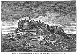 PROSPECT OF EDINBURGH CASTLE FROM THE EAST IN 1779.