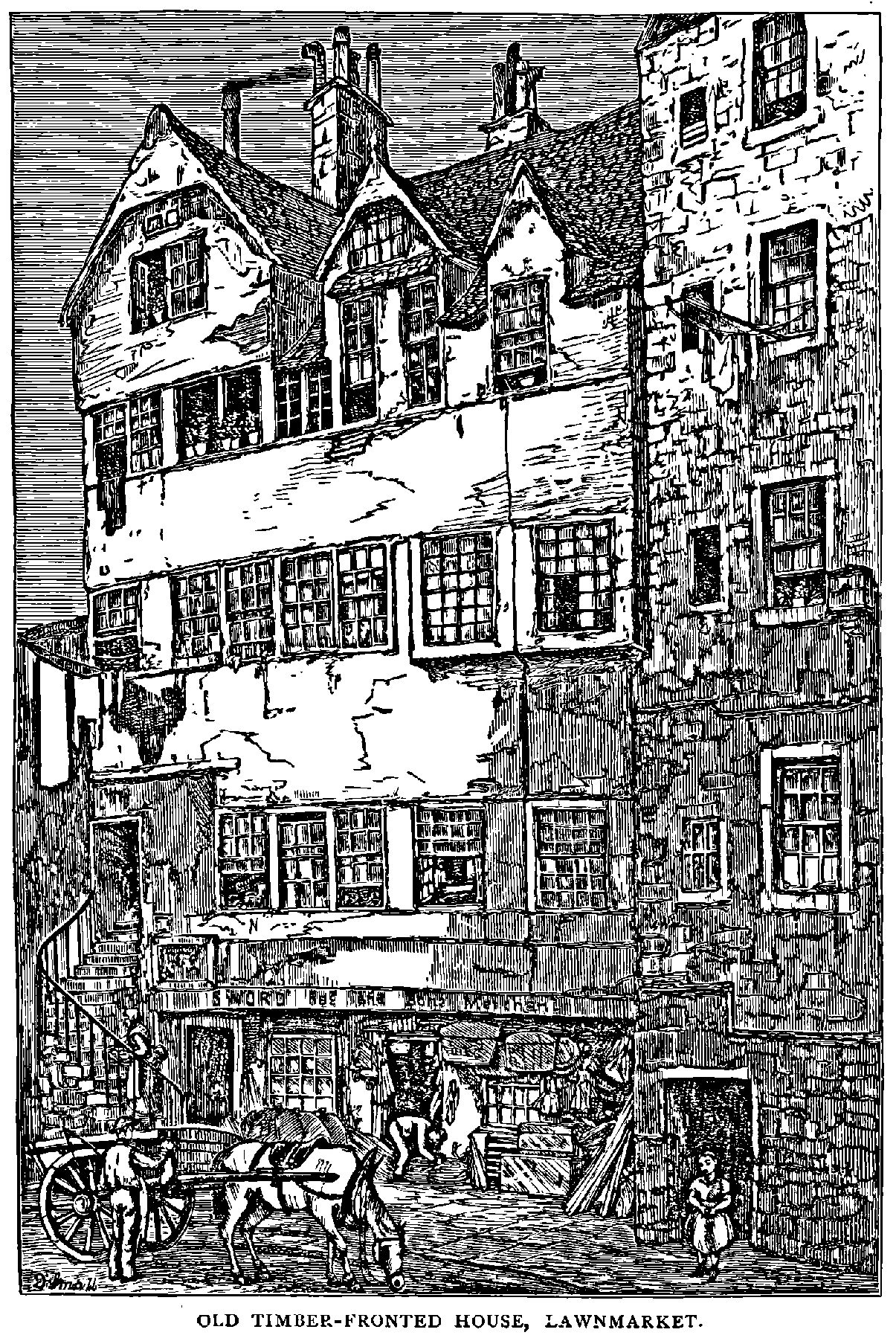 OLD TIMBER-FRONTED HOUSE, LAWNMARKET.