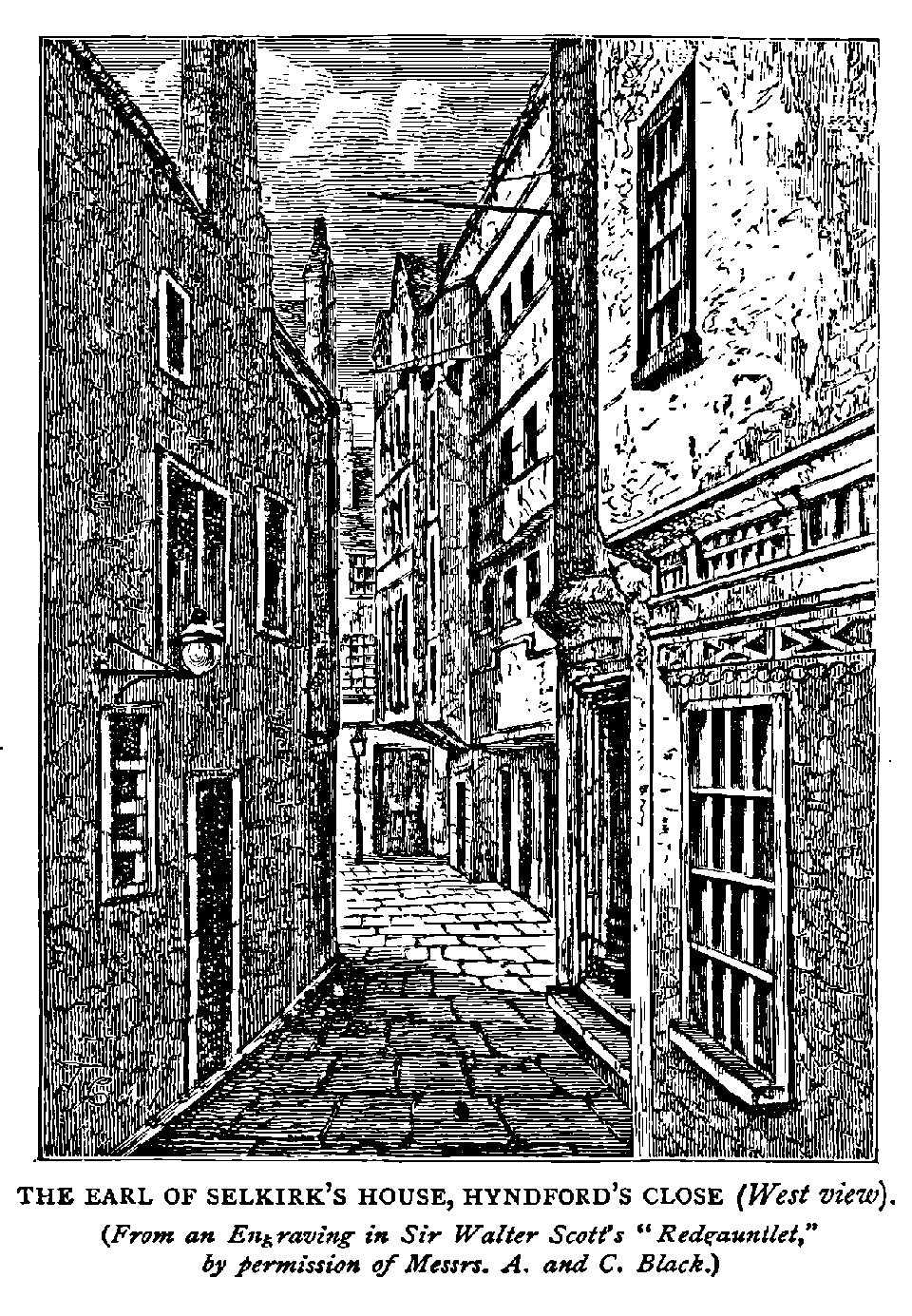 THE EARL OF SELKIRK'S HOUSE, HYNDFORD'S CLOSE (west view).