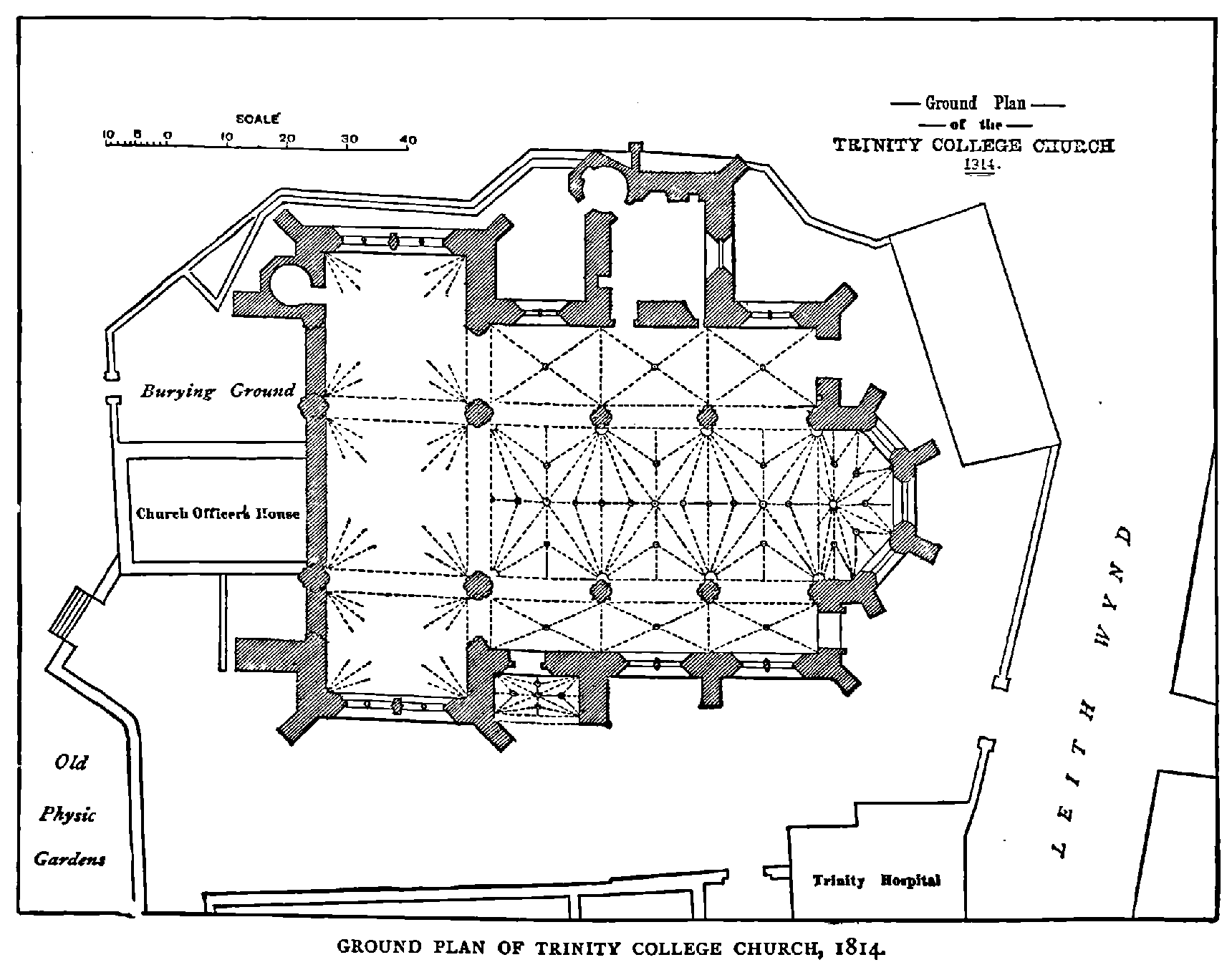 GROUND PLAN OF TRINITY COLLEGE CHURCH, 1814