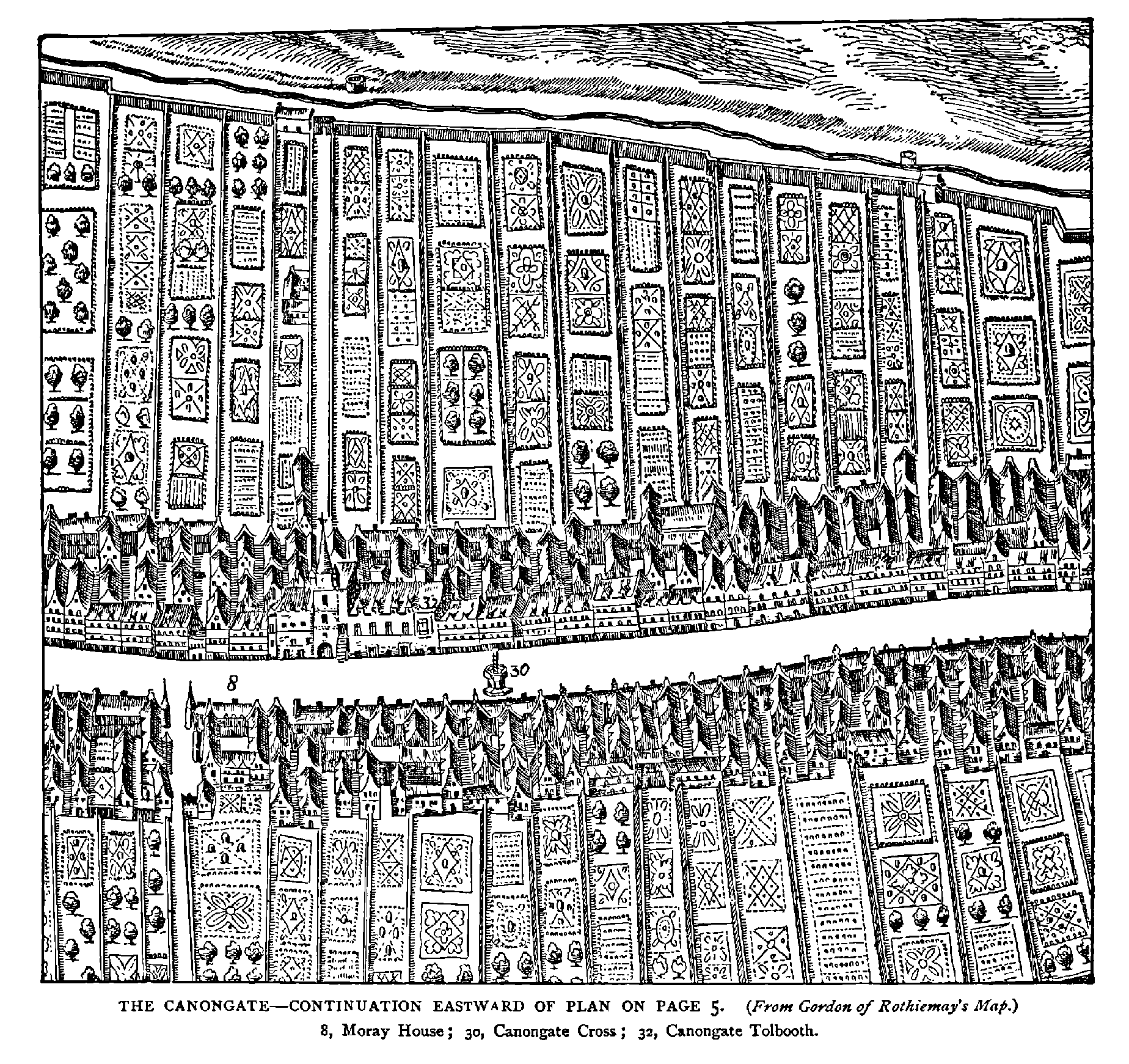 THE CANONGATE-CONTINUATIOK EASTWARD OF PLAN ON PAGE 5. 