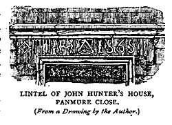 LINTEN OF JOHN HUNTER'S HOUSE, PANMURE CLOSE.