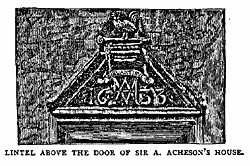 LINTEL ABOVE THE DOOR OF SIR A. ACHESON?S HOUSE.