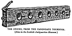 THE STOCKS, FROM THE CANONGATE TOLBOOTH.