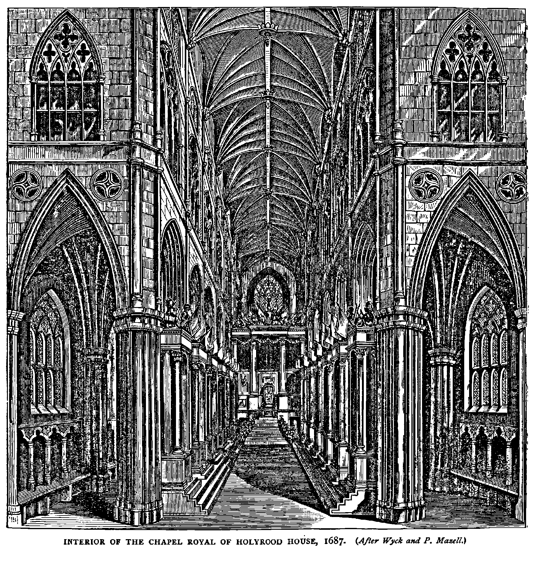 INTERIOR OF THE CHAPEL ROYAL OF HOLYROOD HOUSE, 1687-
