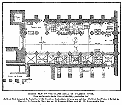 GROUND PIAN OF THE CHAPEL ROYAL OF HOLYROOD HOUSE.