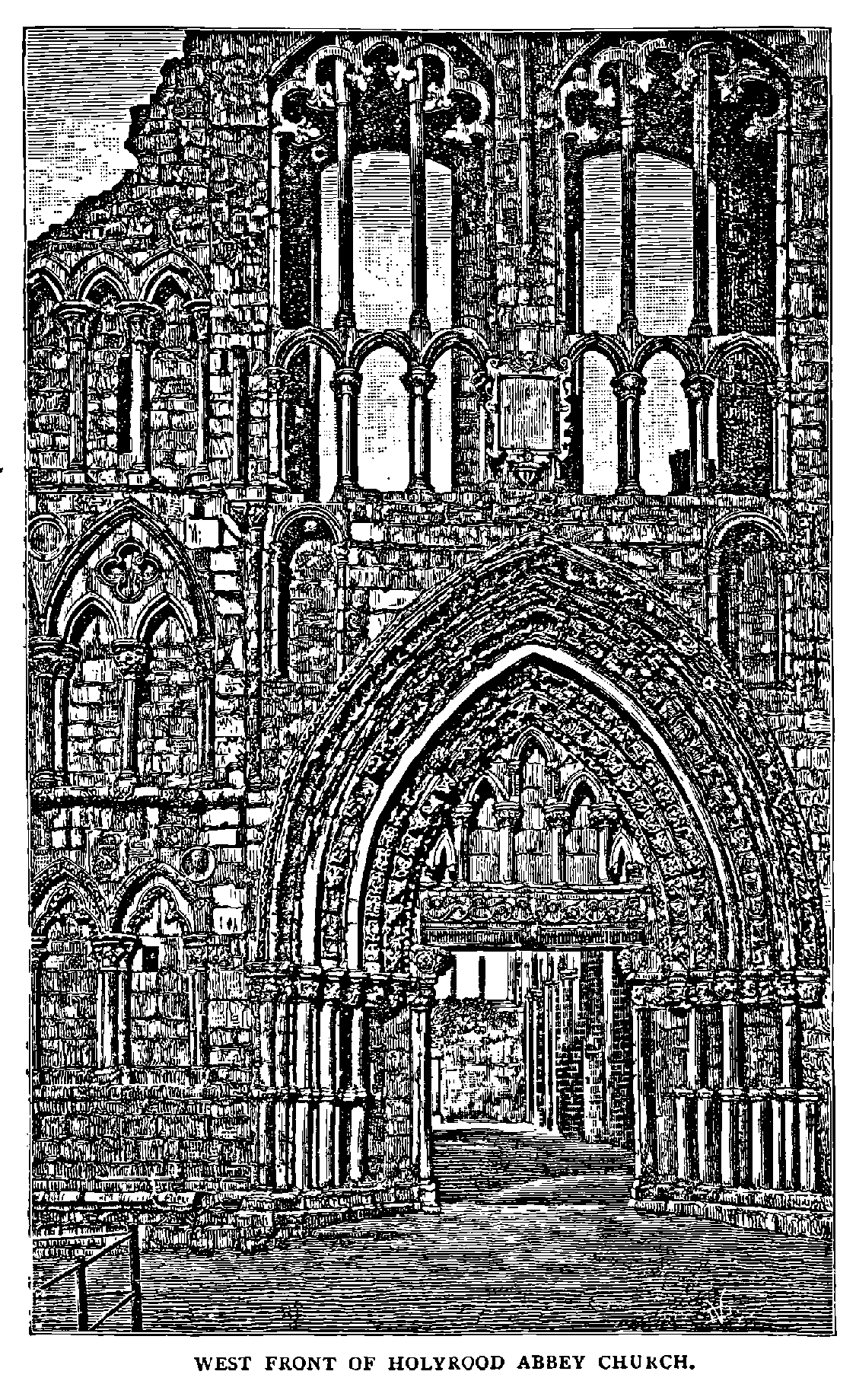 WEST FRONT OF HOLYROOD ABBEY CHUKCH