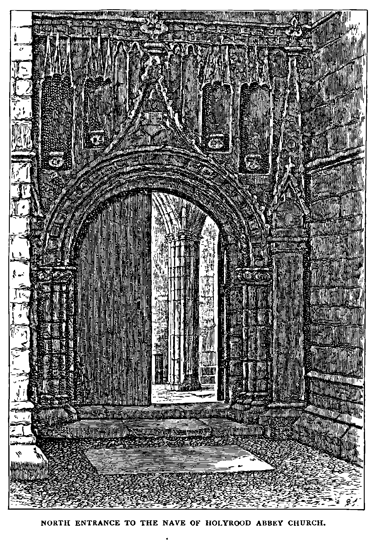 NORTH ENTRANCE TO THE NAVE OF HOLYROOD ABBEY CHURGH