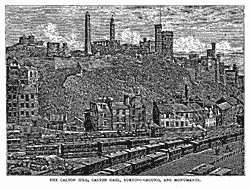 THE CALTON HILL, CALTON GAOL, BURYING-GROUND, AND MONUMENTS.