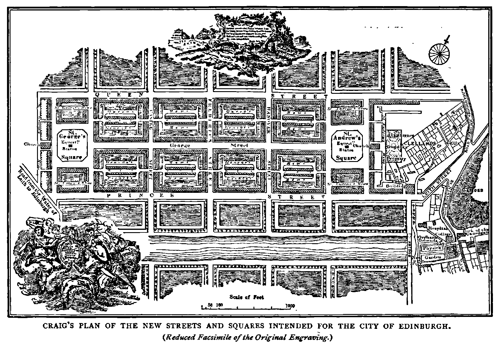 CRAIG'S PLAN OF THE NEW STREETS AND SQUARES INTENDED FOR THE CITY OF EDINBURGH.