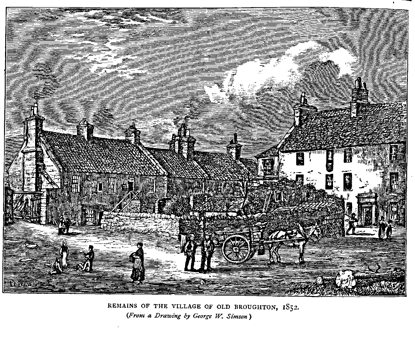 REMAINS OF THE VILLAGE OF OLD RROUGHTON, 1852.