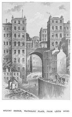 Regent Bridge, Waterloo Place, From Leith Wynd.