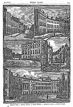 1, HERIOT ROW; 2, ROYAL CIRCUS: 3, INDIA PLACE; 4, AINSLIE PLACE; 5. MORAY PLACE.