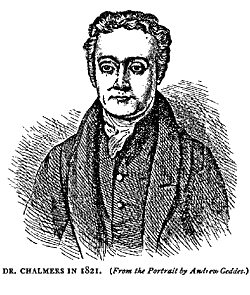 Dr. Chalmers in 1821. (From the portrait by Andrew Geddes.)