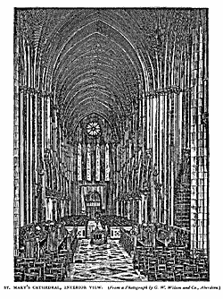 ST. MARY'S CATHEDRAL, INTERIOR VIEW. (From a Photograph by G. W. Wilson and Co., Aberdeen.) 