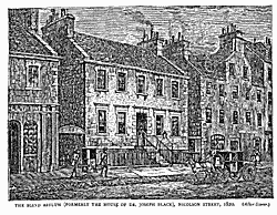 THE BLIND ASYLUM (FORMERLY THE HOUSE OF DR. JOSEPH BLACK), NICOLSON STREET, 1820. 