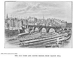 THE OLD TOWN AND NORTH BRIDGE, FROM CALTON HILL.