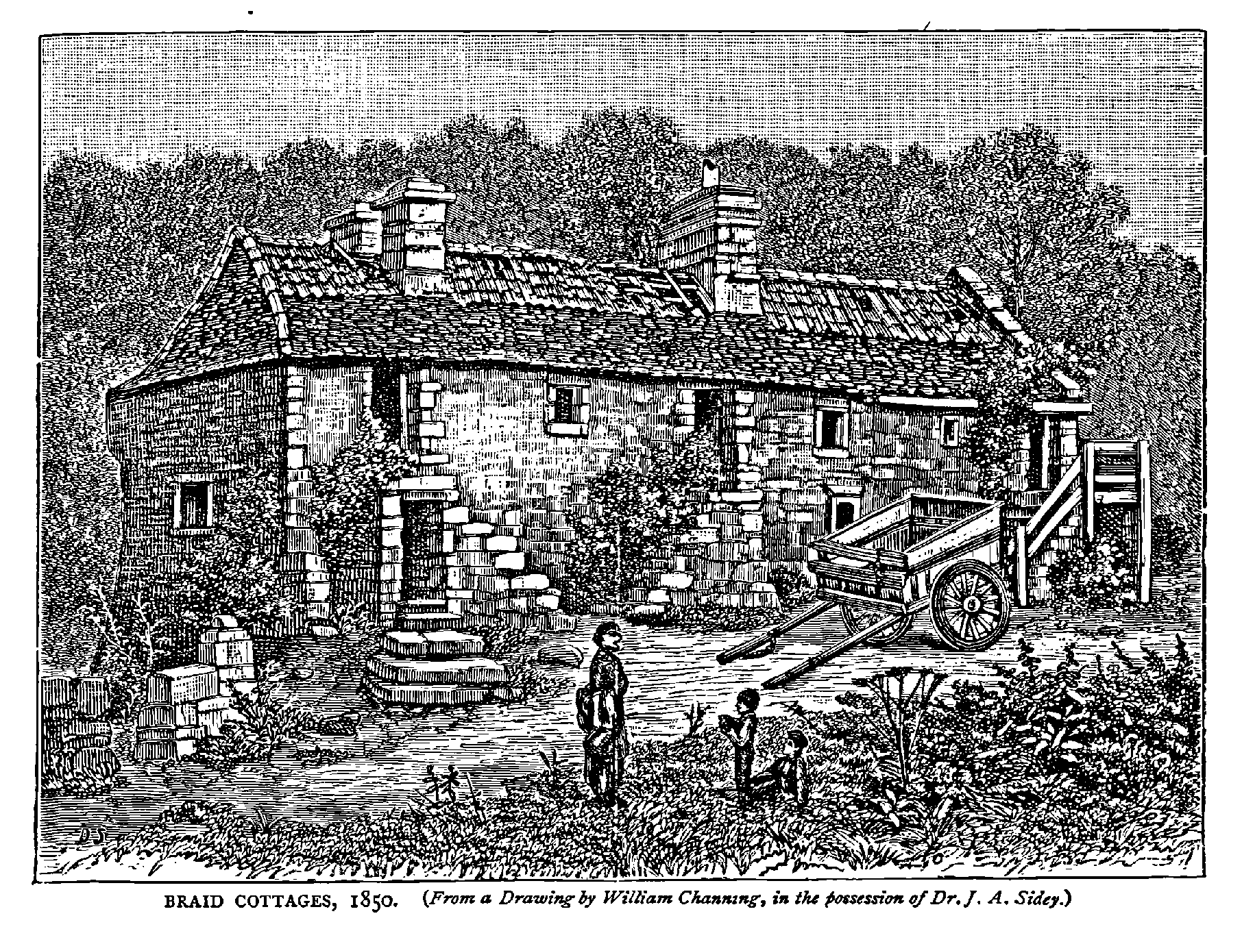 BRAID COTTAGES, 1850.