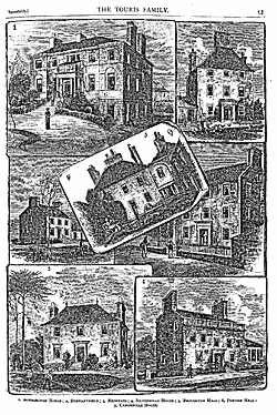 53 THE TOURIS FAMILY.
1, ~NNINGTON HOUSE; a, STEWARTFIELD ; 3, REDBRAE~ ; *. SILVERHILLS Houss ; 5, BROUGUTON HALL; 6, POWDXR HALL :
7, CANONMILLS HOUSE.