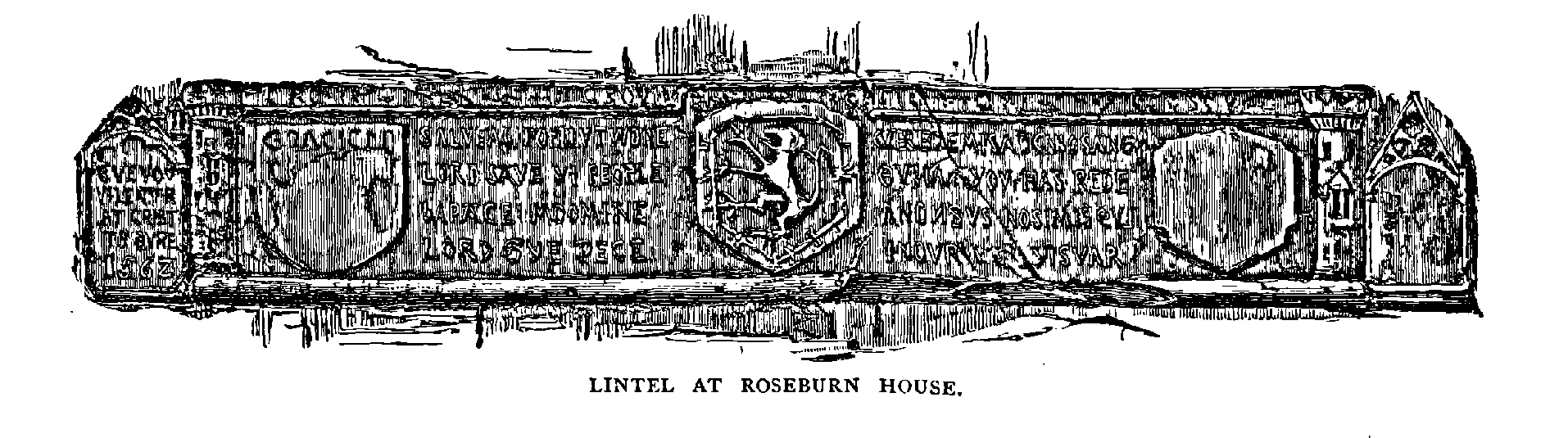 LINTEL AT ROSEBURN HOUSE.