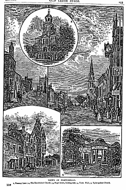 VIEWS IN PORTOBELLO.
I, Ramsag h e ; n, The Established Church ; & High Street, looking eart; + Town Hall ; 5 Episcopalisn Church.
116