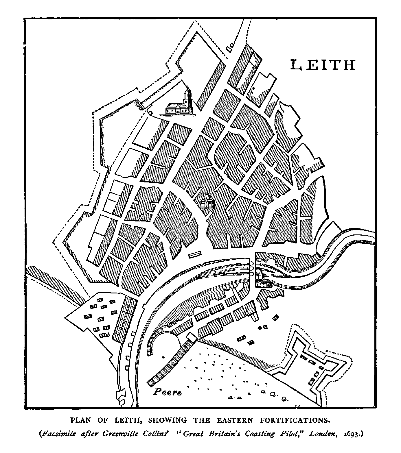 PLAN OF LEITH, SHOWING THE EASTERN FORTIFICATIONS.