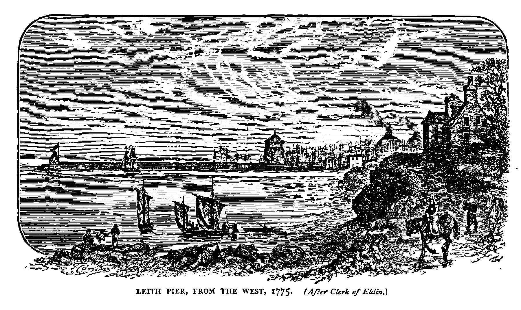 LEITH PIER, FROM THE WEST, 1775.