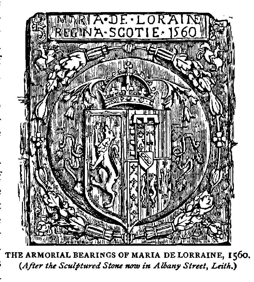 THE ARMORIAL BEARINGS OF MARIA DE LORRAINE, 1560.