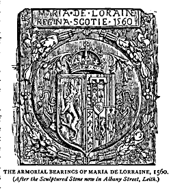 THE ARMORIAL BEARINGS OF MARIA DE LORRAINE, 1560.