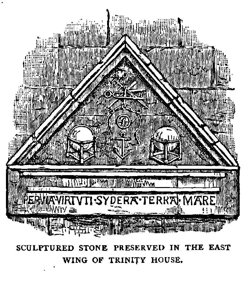 ?IN THE NAME OF THE
LORD,
YE MASTERIS AND MARINERIS
BYLIS THIS HOVS
TO YE POVR.
ANNO DOMINI, ~555.?