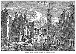 SHERIFF BREAE, LOOKING TOWARDS ST,THOMAS'S CHURCH.