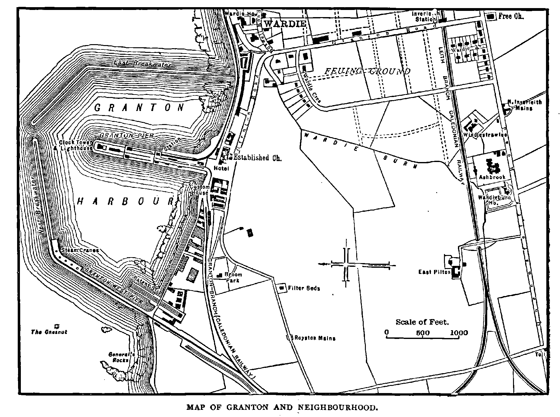 MAP OF GRANTON AND NEIGHBOURHOOD.