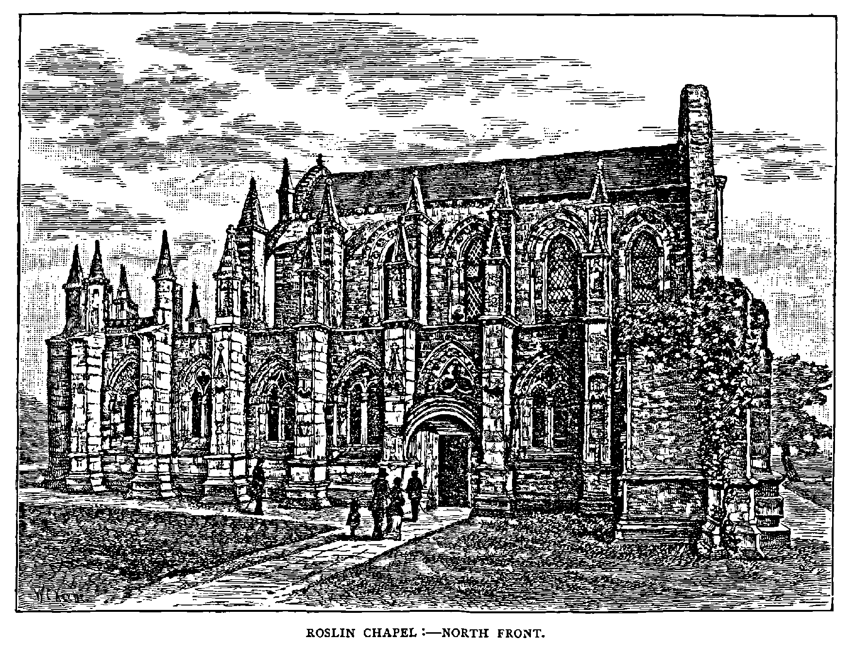 ROSLIN CHAPEL :- NORTH FRONT.